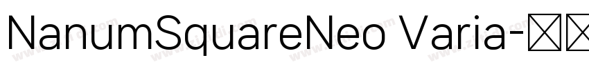 NanumSquareNeo Varia字体转换